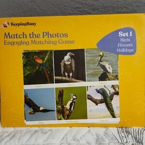 KeepingBusy Match the Photos Game, Set 1 (Birds, Flowers,  Holidays)